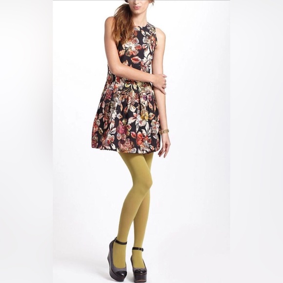 Anthropologie Dresses & Skirts - ANTHROPOLOGIE Leifsdottir Floral Brocade Drop Waist Mini Dress EUC Size 8